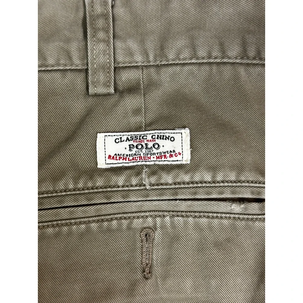 Vintage Polo Ralph Lauren Prospect Pants Mens 35x30 Brown Straight Leg Y2K